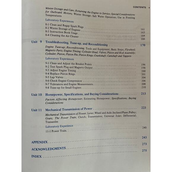 VTG Small Gasoline Engines Book. 4th Edition. Stephenson. Hard cover w/ dust jac - Picture 5 of 7